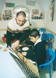 The Qanoun, an oriental instrument.